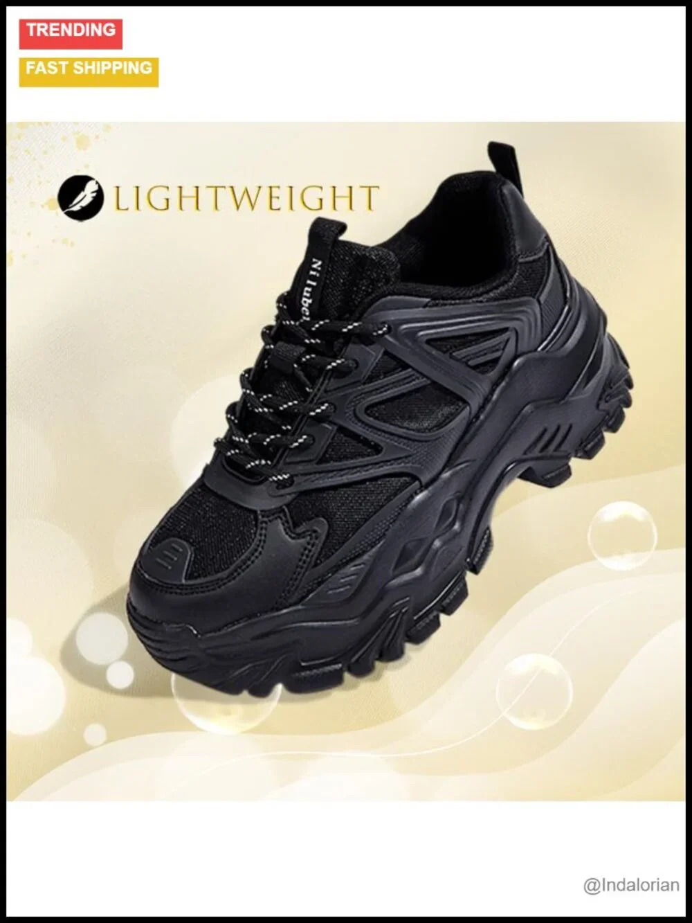 Chunky Platform Sneakers for Women Comfortable Casual Lace Up Walking Shoes